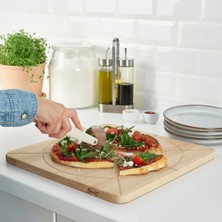 Feyza Design Çok Amaçlı Kayın Ahşap Pizza ve Sunum Tahtası 35X35 cm