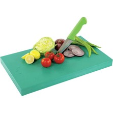 Feyza Design Yeşil Polietilen Kesim Tahtası, Et ve Meyve Için 40X25X2 cm