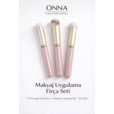 Özgürce 3 Parça Makyaj Fırça Seti – Fondöten, Allık, Kapatıcı Fırçaları