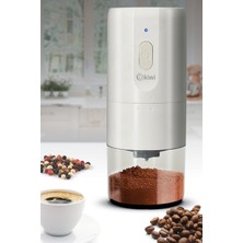 Feyza Design Şarjlı Kahve ve Baharat Öğütücü, Siyah, Pratik ve Kolay Kullanım