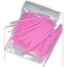 Özgürce 100 Adet Ipek Kirpik ve Microblading Fırçası, Kalıcı Makyaj Seti