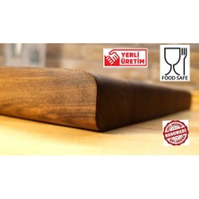 Feyza Design Ahşap Kesme Tahtası, Ceviz Renkli, 30X20 Cm, Sunum ve Doğrama Için