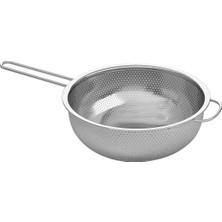 Feyza Design Büyük Çaplı Paslanmaz Çelik Süzgeç, 25 cm Mutfak Eleği