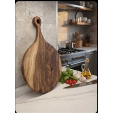 Feyza Design El Yapımı Ceviz Ağacı Sunum ve Kesme Tahtası 30X45, Şık ve Doğal Tasarım
