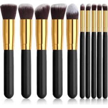 Özgürce 10'lu Rose Klasik Makyaj Fırça Seti, Siyah, Şık ve Kullanışlı