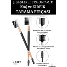 Özgürce Ergonomik 3 Başlıklı Kaş ve Kirpik Tarama Fırçası, Şık ve Kullanışlı Tasarım
