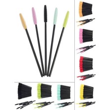 Özgürce 100 Adet Silikon Kaş ve Kirpik Tarama Fırçası, Yüksek Kalite Paket