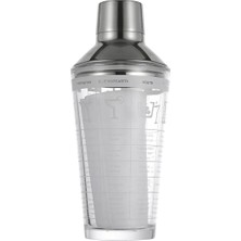 Feyza Design Profesyonel Cam Kokteyl Shaker, Ölçekli ve Şık Tasarım