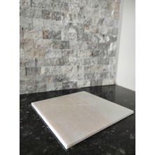 Feyza Design Doğal Mermer Kare Kesme ve Sunum Tablası 30×30 cm