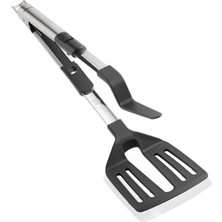 Feyza Design Çift Fonksiyonlu Maşa ve Spatula Seti, Pratik ve Şık Mutfak Aksesuarı