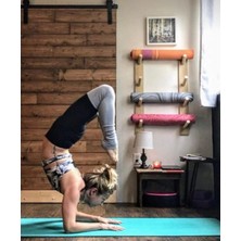 Temel Yoga Minderi Rafı| Ahşap Yoga Dekoru, Antrenman Organizatörü