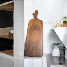 Feyza Design Ahşap Kesim Panosu, Masif, Yekpare, 48 Cm, Kahvaltı Sunumu Için Ideal