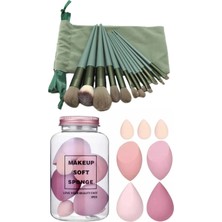 Özgürce 22 Parça Çok Amaçlı Makyaj Fırçası ve Sünger Seti, Kutulu