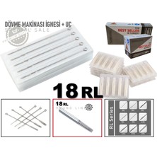 Özgürce Dövme Makinası Iğne Seti 18 Rl, 10 Iğne ve 10 Uç Içerir