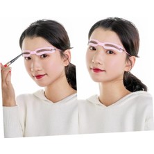 Özgürce Ayarlanabilir Kaş Şablonu 4'lü Set, Elastik Bantlı ve Yeniden Kullanılabilir