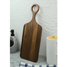 Feyza Design Akasya Kesme Tahtası, Uzun Mutfak Kesim Panosu, 44 Cm, Şık ve Dayanıklı