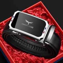 Kumi Premium Raylı Paslanmaz Çelik Toka Hakiki Deri Otomatik Erkek Kemer Lüks Hediyelik