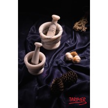 Feyza Design Mermer Havan ve Sarımsak Döveceği, Küçük Boy, 8cm Yükseklik, 9,5cm Çap