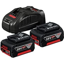 Karokstore Professional 18 Volt Akü Şarj Cihazı Seti (2 x 5,0 Ah Li-Ion Akü + Gal 1880 Cv Şarj Cihazı, Karton Kutuda)