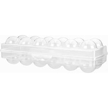 Karokstore 12 Li Şeffaf Kapaklı Kilitli Yumurta Saklama Kabı Kutusu Aparatı