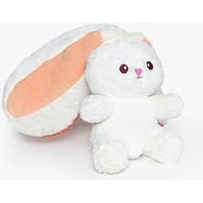 Karokstore Çilek Yastık Tavşan Pelüş - Doldurulabilir, Çanta, Büyük Kulaklı (Havuç)