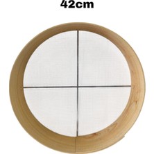 Feyza Design 12 Numara Ahşap Kalbur Elek 42CM, Dayanıklı ve Şık Tasarım