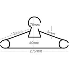 Karokstore 6'lı Plastik Çocuk Elbise Askısı, 0.6X27X14 Cm, Asorti