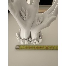 Karokstore El Şeklinde Yüzük & Takı Standı Büyük (Beyaz)