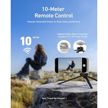 Karokstore ve Için Manyetik Telefon Kamera Tutacağı, Çıkarılabilir Kablosuz Deklanşör Uzaktan Kumandalı, Mfı Resmi Sertifikası, 1/4 Inç Vidası, Konforlu Ergonomik Kamera Kavrama