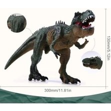 Karokstore Lrs Store T-Rex Süper Gerçekçi Dinazor Trex Figür 30 cm Kapanıp Açılabilen Ağız Hediye Oyuncak Dinozor, Çok Renkli