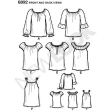 Karokstore New Look Pattern 6892 Misses, Size A (6-8-10-12-14-16)