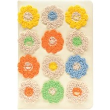 Karokstore A5 Çiçek Nakışlı Defter Krem 80 Yp Küçük Çiçek