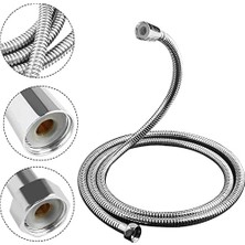 Karokstore - 170CM Ekstra Uzun Abs Rakorlu, Çift Kenetli Duş Spirali/patlamaya Dayanımlı, Paslanmaz Banyo Duş Hortumu (%100 Yerli Üretim)