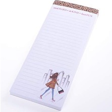 Karokstore Manyetik Not Defteri - Leopar Moda Kız Bakkal ve Alışveriş Listesi - Eğlenceli Dekoratif Yapılacaklar Listesi - Mükemmel Ev Isınma Hediyeleri - 100 Yırtık Yaprak (4" x 9" X.5")