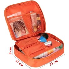 Karokstore Ecoform Su Geçirmez Organizer Seyahat Kozmetik Makyaj Çantası Turuncu