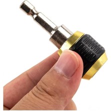 Karokstore Sevıch 60MM Altıgen Saplı Hızlı Bağlantı Elektrikli Matkap Ucu Adaptörü, Siyah-Altın, Kendinden Kilitlemeli Mekanizma, Metal Gövde, Profesyonel El Aletleri Için