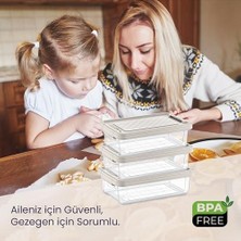 Karokstore Life 3’lü Geniş Saklama Seti (3 x 3 Litre) – Mat Dokulu Bej, Kilitli Kapaklı ve Istiflenebilir Premium Düzenleyici