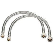 Karokstore 3/8 3/8 Klozet Bağlantı Hortumu Çelik Bağlantı - 2 Adet 50CM