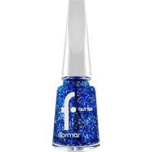 Karokstore Yarı Transparan & Parlak Bitişli Simli Oje GL07 Sapphıre Shıne