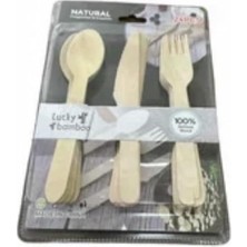 Karokstore Bambu 24 Parça Çatal Kaşık Bıçak Seti