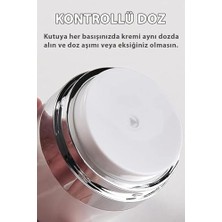 Karokstore Doldurulabilir Basmalı Şeffaf Cam Krem Kutusu Krem Losyon Sıvı Kabı Pompalı Krem Kutusu Kremlik Organizer