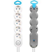 Karokstore Vea VE-2S5S 5li Kablolu Anahtarlı 2 Metre Grup Priz