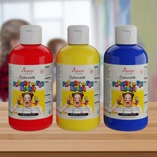 Karokstore Kırmızı-Mavi-Sarı Parmak Boyası 3'lü Set 3X250GR