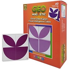 Karokstore Geo Jr. Manyetik Görsel Zeka Küpleri (40 Geometrik Şekil Kartı - Mıknatıslı Küpler)