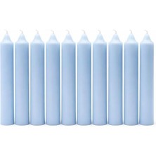 Karokstore 10’lu Açık Mavi Dilek Mumu Seti – Kaliteli ve Pürüzsüz Dış Yapılı, Içten Yanan Fitilli, Silindir Blok Tasarımlı, Dekoratif ve Ritüel Kullanımına Uygun Mumlar