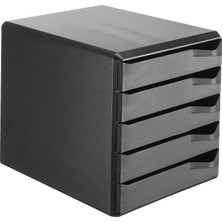 Karokstore A4 Çekmeceli Evrak Rafı, Siyah, 5 Çekmeceli, 52930095