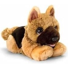 Karokstore Keel Toys SD2532 Yumuşak Oyuncak Imzalı Yavru Köpek Alsatian, Siyah, Kahverengi