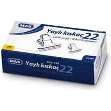 Karokstore Beyaz Metal Kıskaç Yaylı 22 Milimetre, 2 Düzinelik Kutu