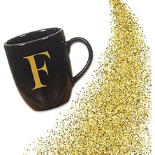 Karokstore F Harfli Kahve Kupası, Siyah