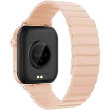 Karokstore Hiwatch Talk 2 Amoled Ekran ve Ios Uyumlu Manyetik Kayışlı Akıllı Saat Pembe